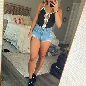 Out From Under Black Bodysuit Size XS